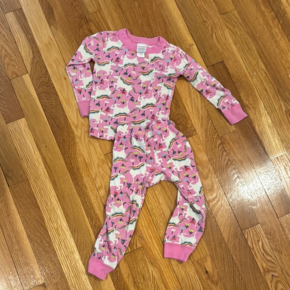 Hanna Andersson 4T- Pink Unicorn Pajama Set